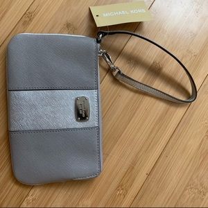 NWT - Grey/Silver Michael Kors Wristlet